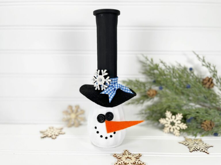 DIY Snowman Vase (Dollar Tree DIY)