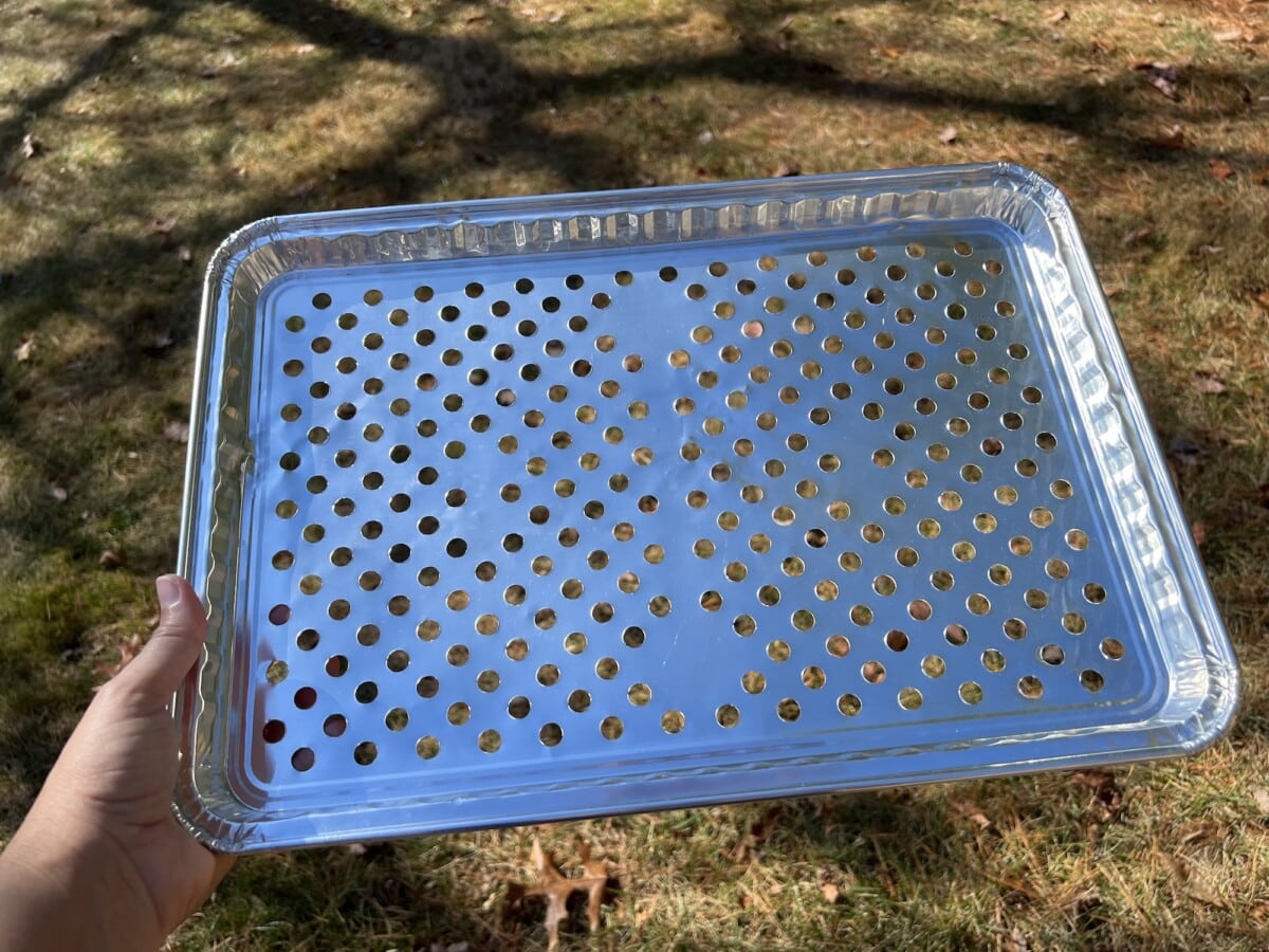aluminum grill topper pan with holes