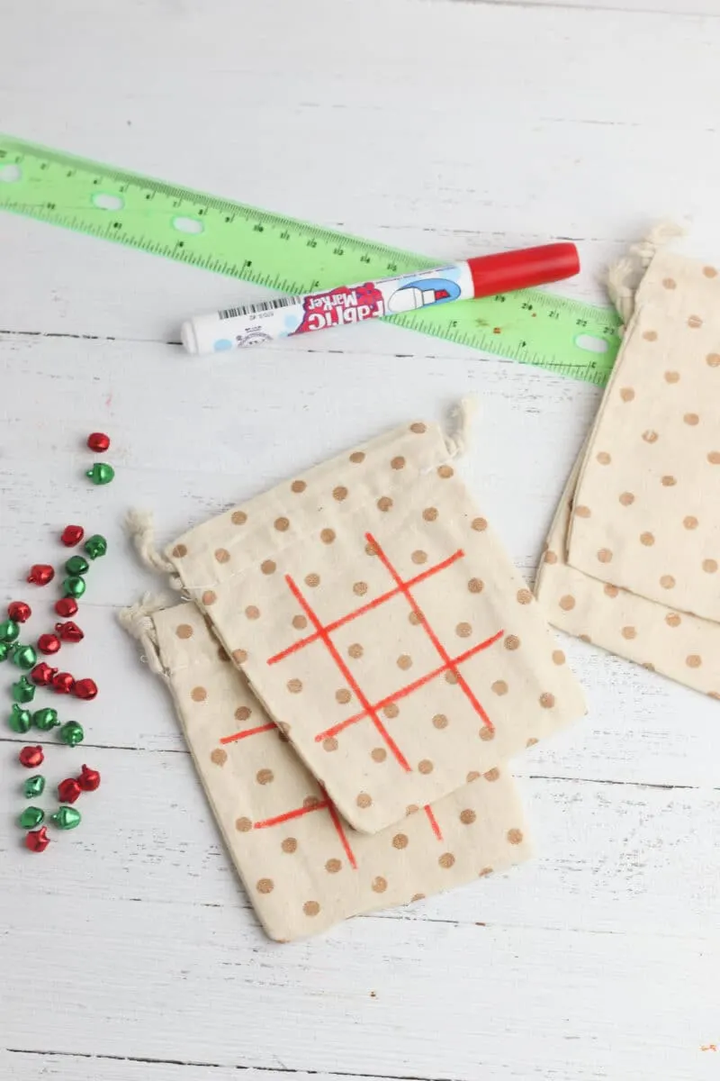 Christmas tic-tac-toe bags.