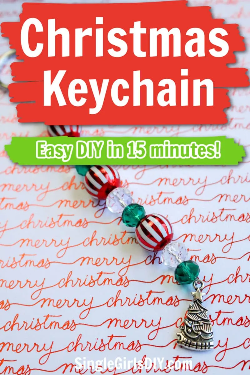 Create your own Christmas keychain with this easy DIY project that can be completed in just 15 minutes.