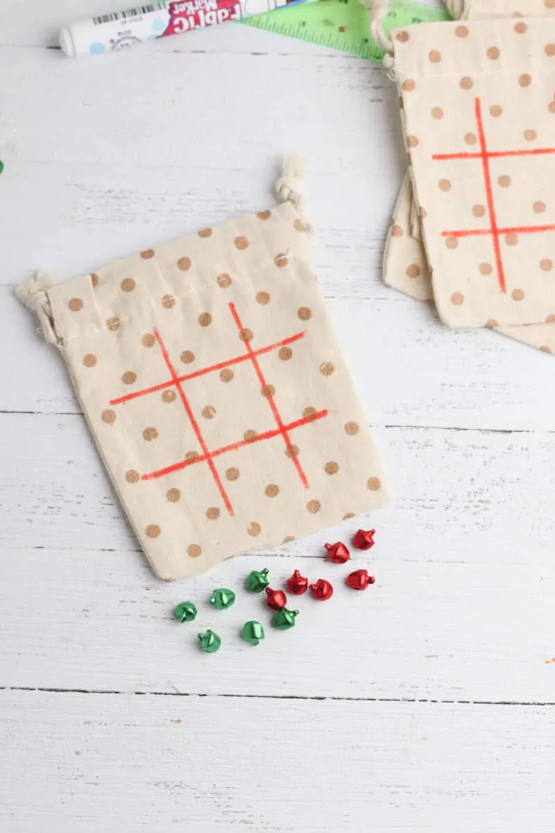 Christmas tic-tac-toe bags.