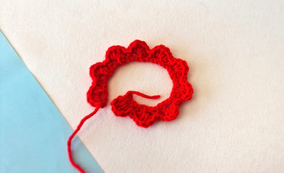 Crochet Rose Step 17