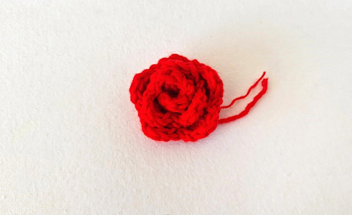 Crochet Rose Step 19