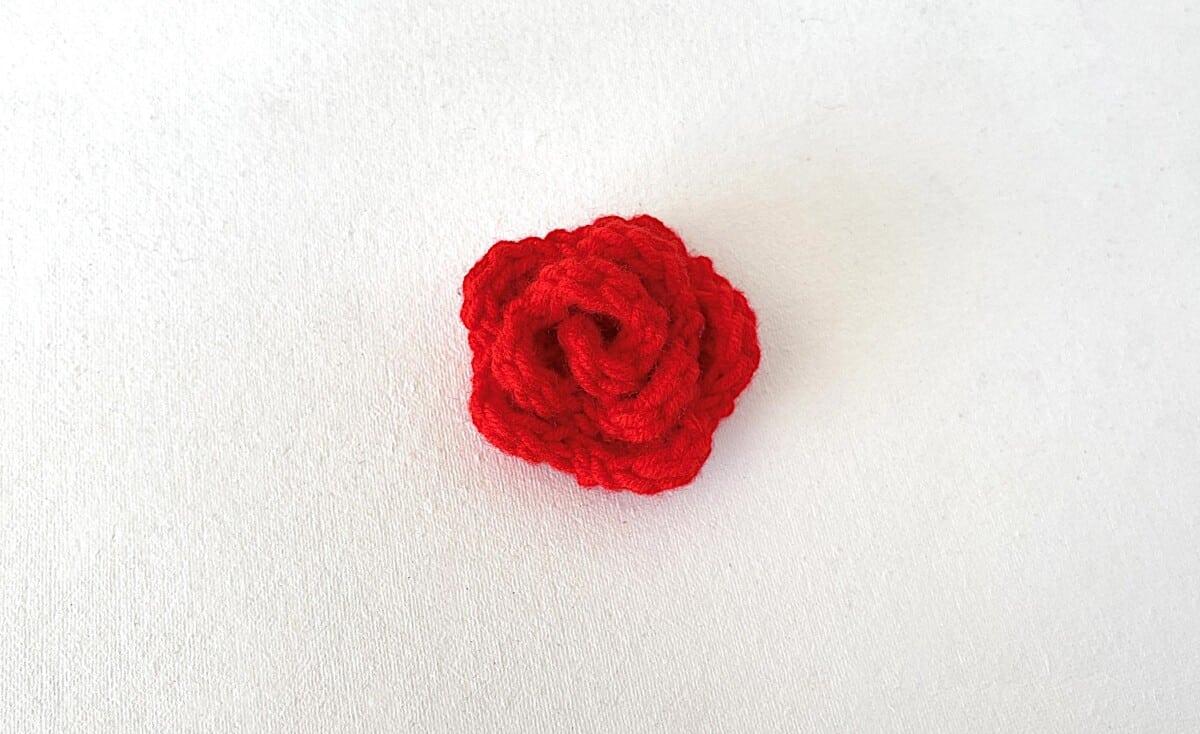 Crochet Rose Step 21