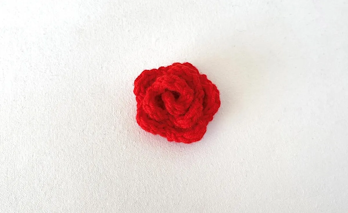 Crochet Rose Step 21