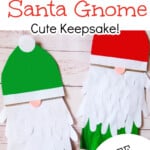 Create a cute handprint craft keepsake with a free pattern for a Santa gnome.