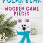 Make a polar bear using tumbling tower game pieces.