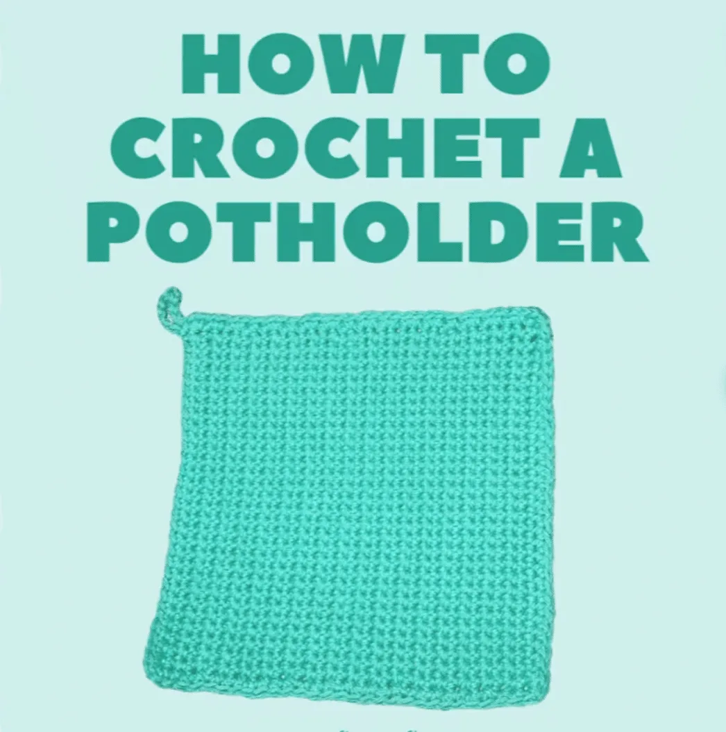 Learn how to crochet a potholder with the help of a beginner crochet kit.
