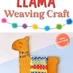 Easy cardboard llama weaving craft.