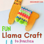 Fun llama craft to practice weaving.