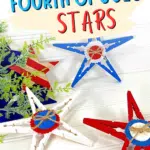Do-it-yourself fourth of july star decorations in red, white, and blue with a rustic charm.