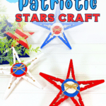 A diy guide for creating easy patriotic stars craft displayed on a bright background.