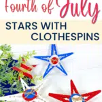 A diy tutorial banner on creating fourth of july stars using clothespins.