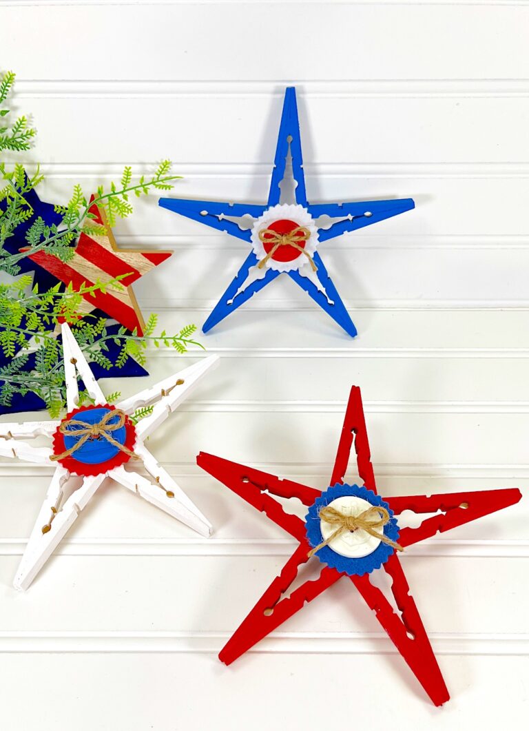 Patriotic Clothespin Stars (Dollar Store DIY) - Single Girl's DIY