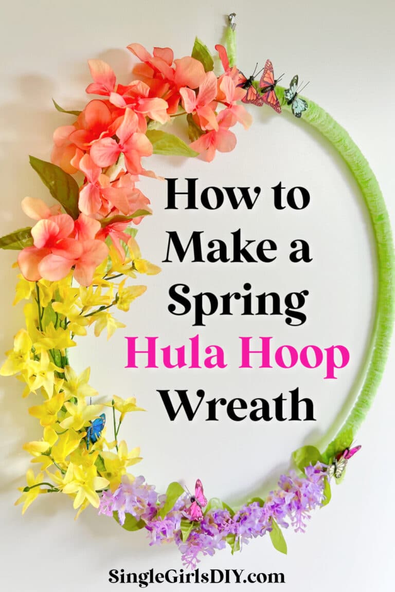 Spring Hula Hoop Wreath: Dollar Tree DIY - Single Girl's DIY