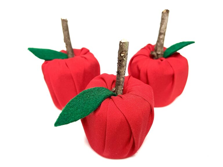 Pool Noodle Apple Decorations